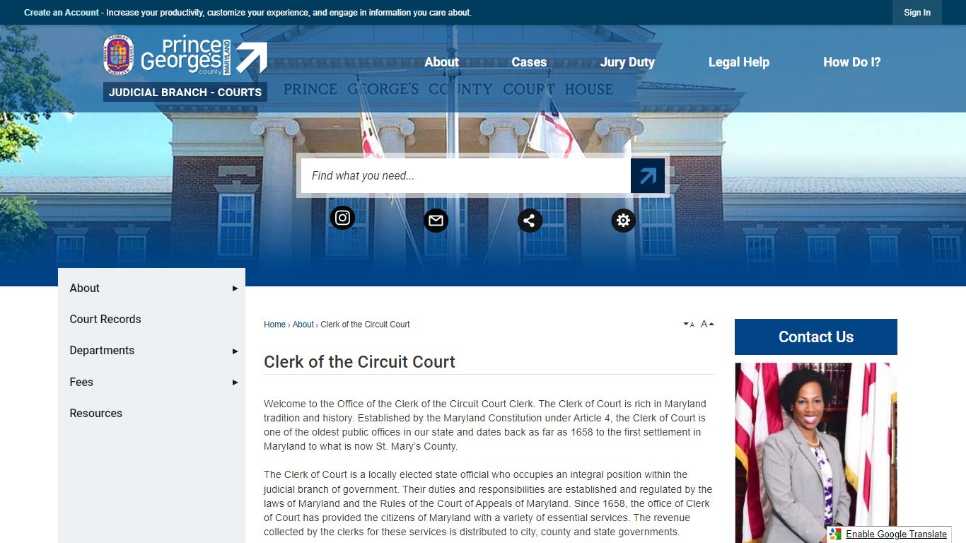 Clerk of the Circuit Court | Prince George's County Judicial, MD